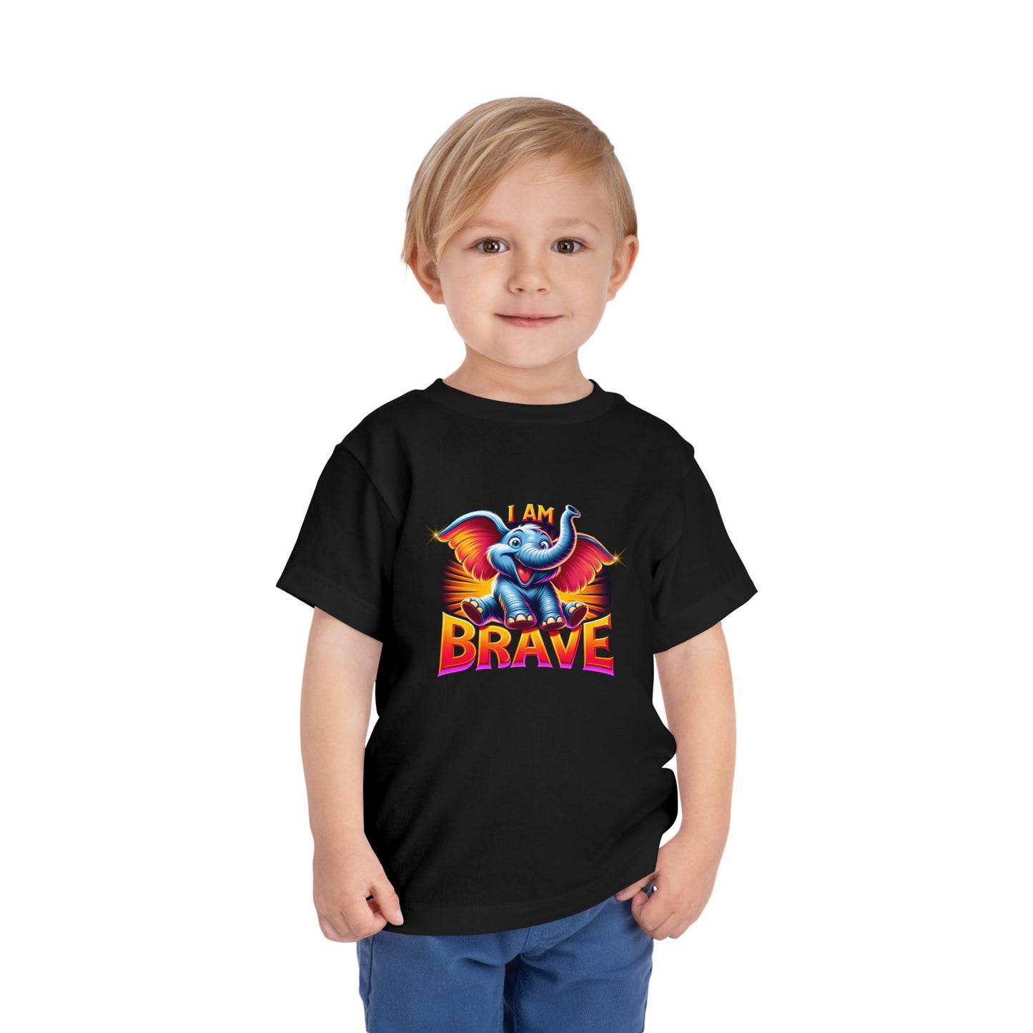 Happy Elephant | I AM BRAVE | Toddler Graphic Tees | 69RF-T