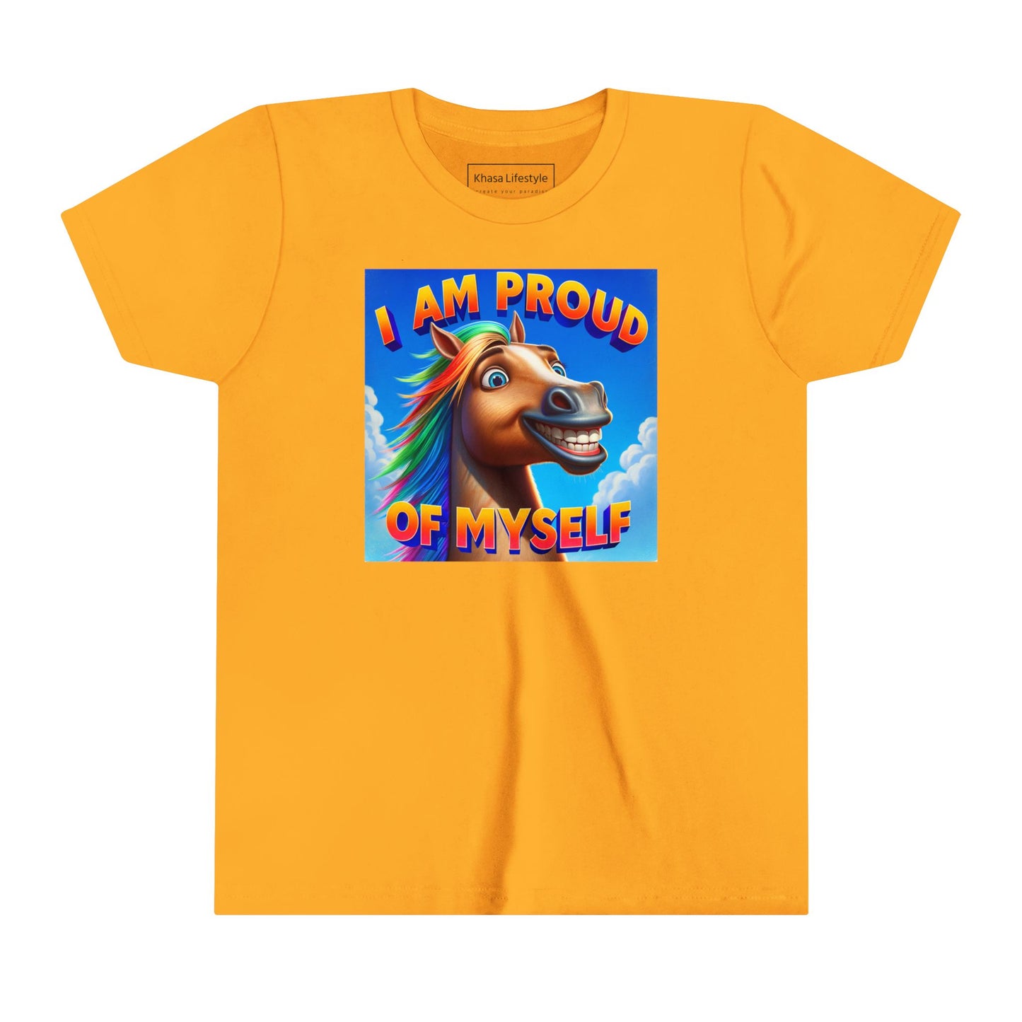 Rainbow Horse | I AM PROUD OF MYSELF | Youth Graphic Tees | 64BO-Y