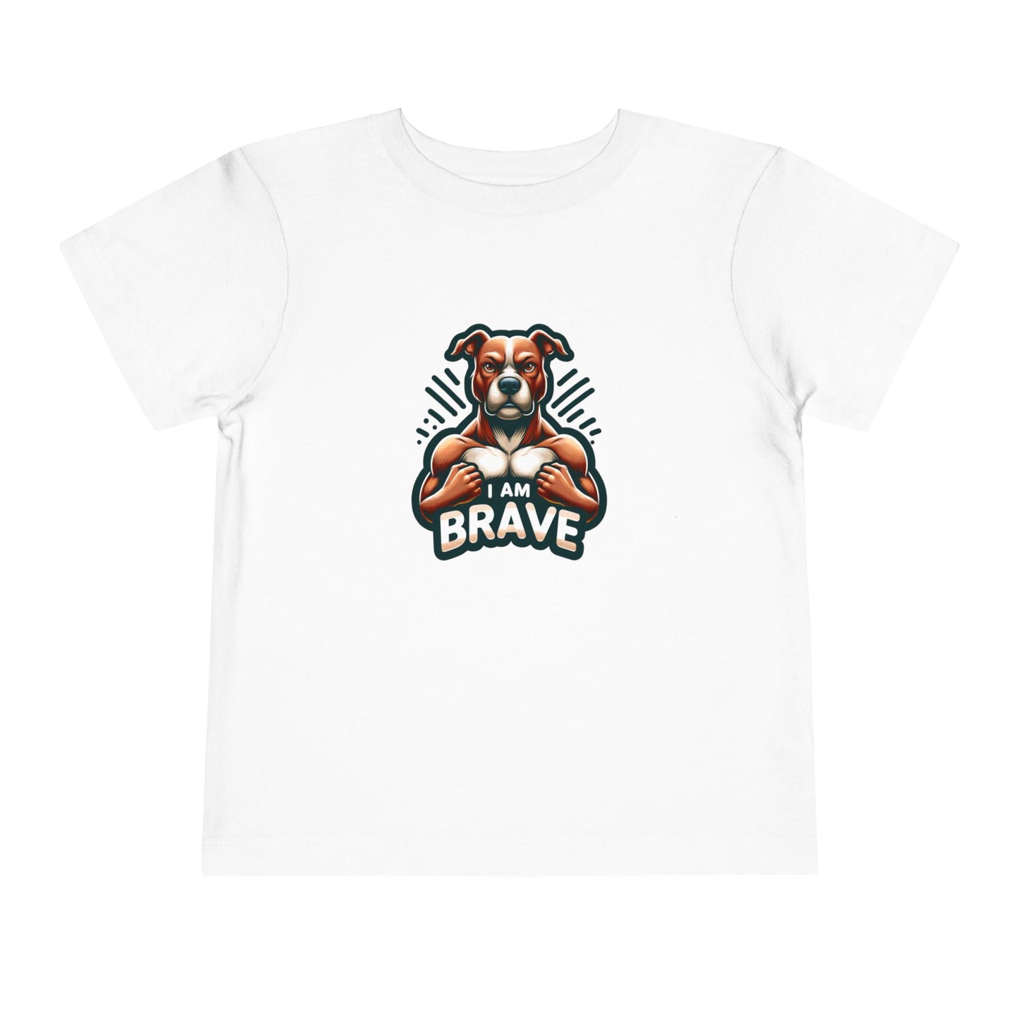 Muscle Dog | I AM BRAVE | Toddler Graphic Tees | 52ZK-T