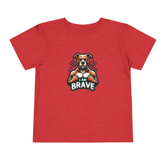 Muscle Dog | I AM BRAVE | Toddler Graphic Tees | 52ZK-T