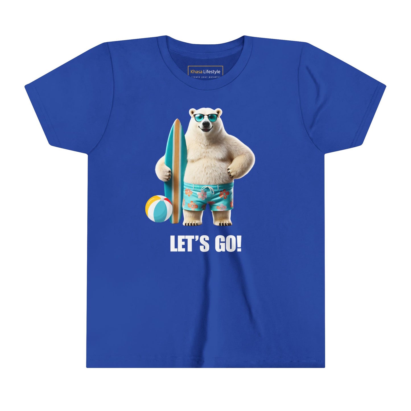 Polar Bear Surfboard | Let's Go | Youth Graphic Tees | 43CY-Y