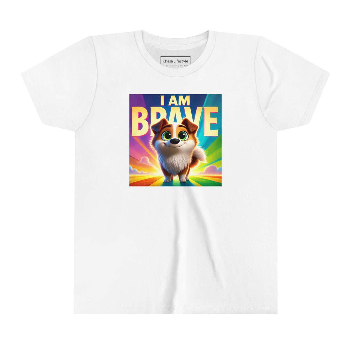 Rainbow Dog | I AM BRAVE | Youth Graphic Tees | 58KE-Y