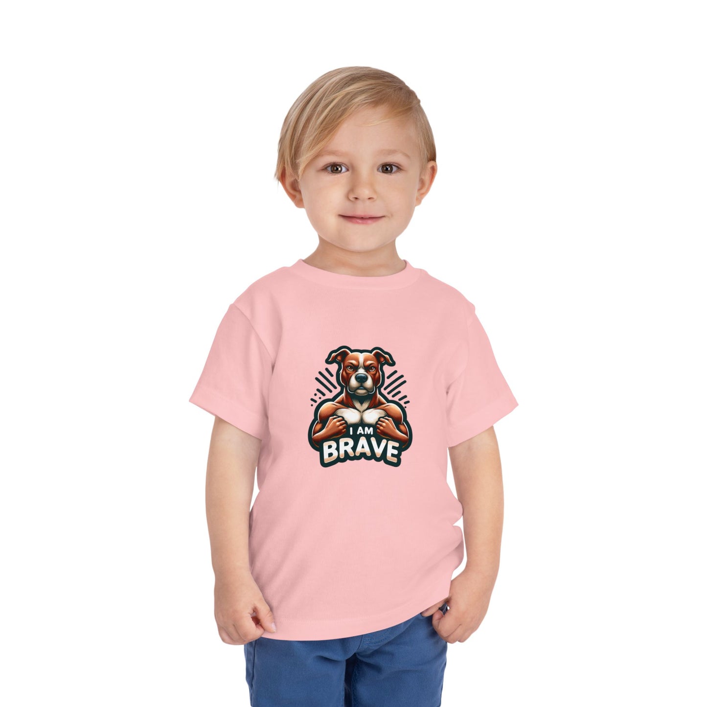 Muscle Dog | I AM BRAVE | Toddler Graphic Tees | 52ZK-T