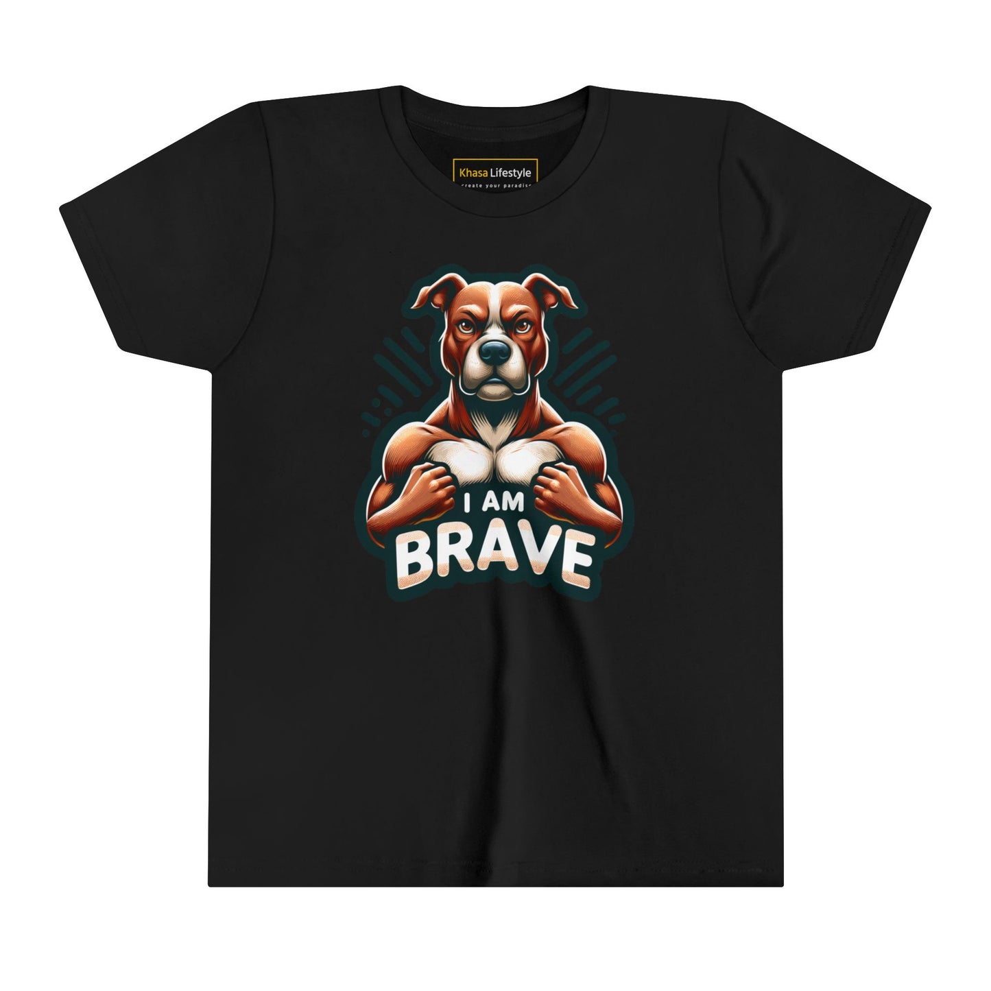 Muscle Dog | I AM BRAVE | Youth Graphic Tees | 52ZK-Y