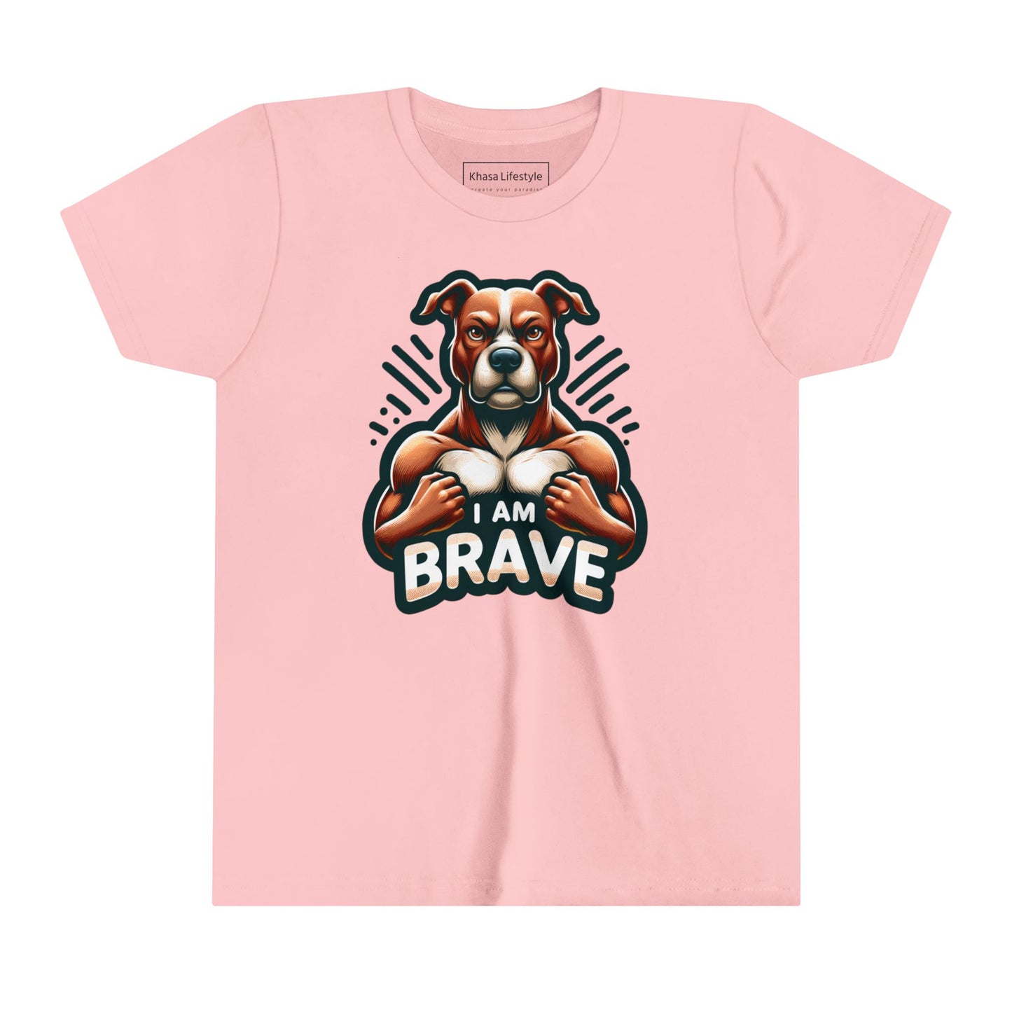 Muscle Dog | I AM BRAVE | Youth Graphic Tees | 52ZK-Y