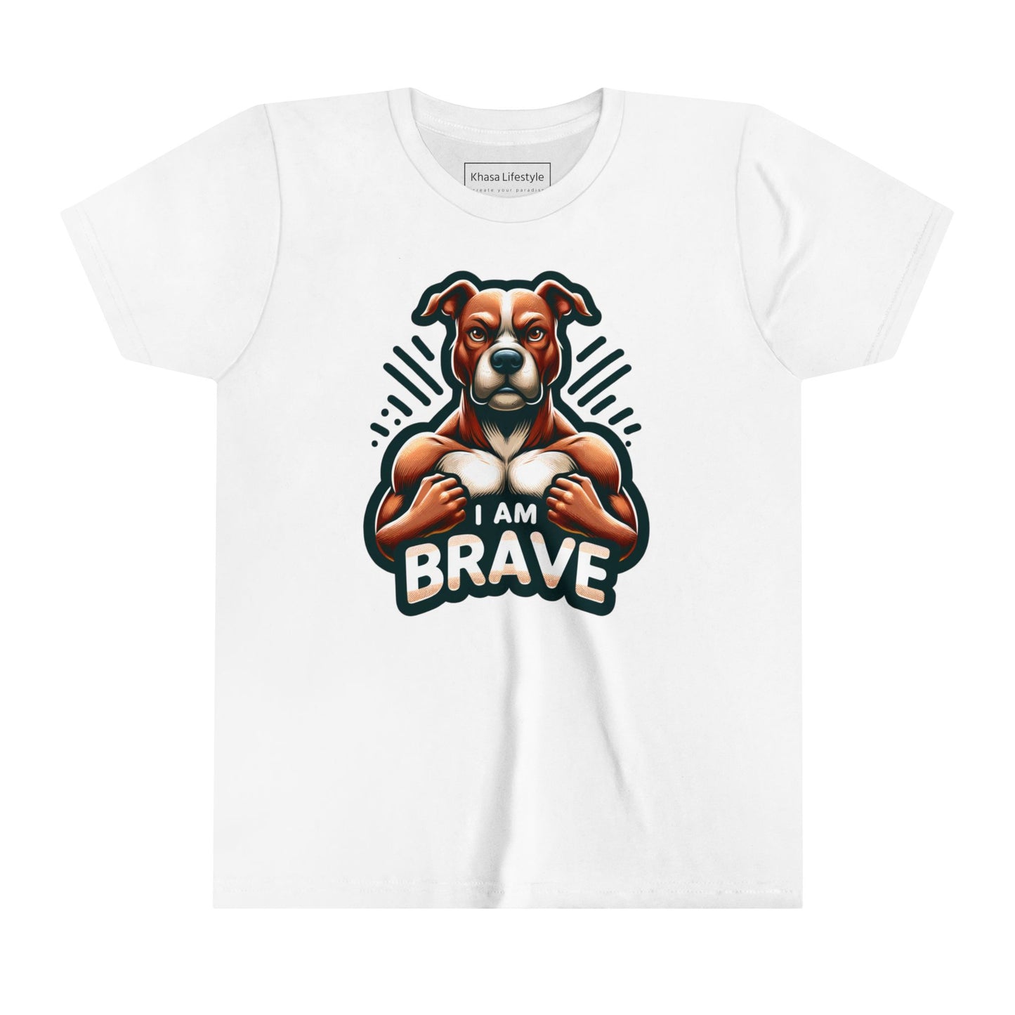 Muscle Dog | I AM BRAVE | Youth Graphic Tees | 52ZK-Y