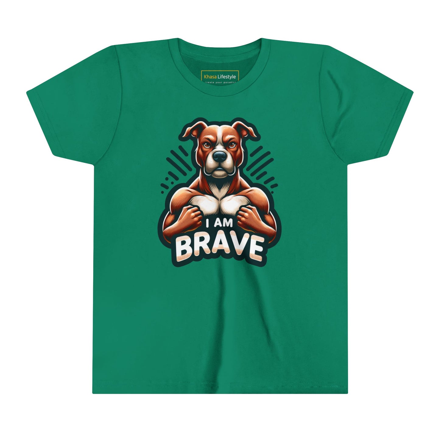 Muscle Dog | I AM BRAVE | Youth Graphic Tees | 52ZK-Y