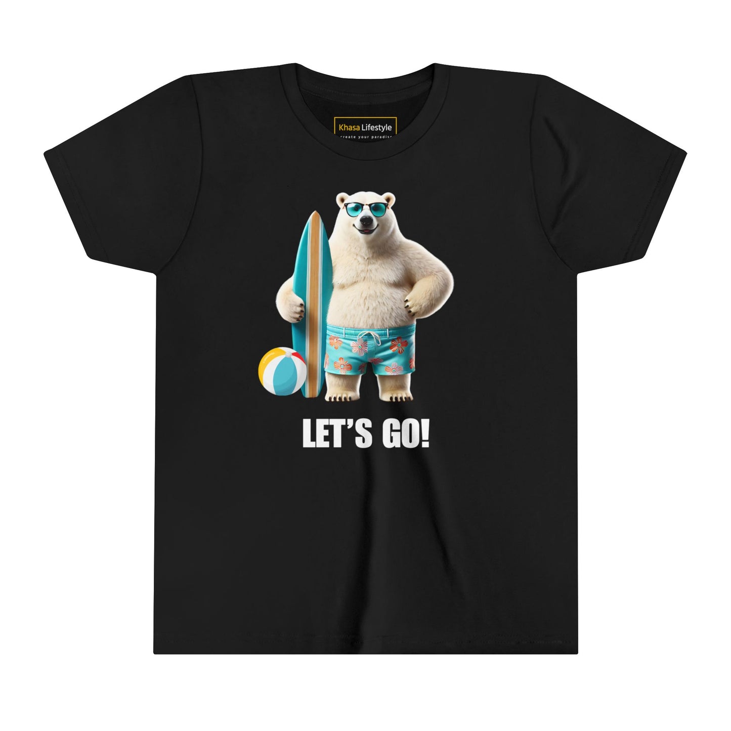 Polar Bear Surfboard | Let's Go | Youth Graphic Tees | 43CY-Y