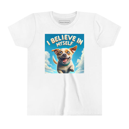 Dog in Sky | I BELIEVE IN MYSELF | Youth Graphic Tees | 97MM-Y